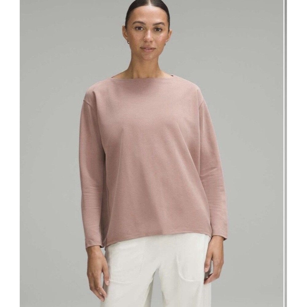 Lululemon Back in Action Shirt  Pique Twilight Rose Long Sleeve Size 4
